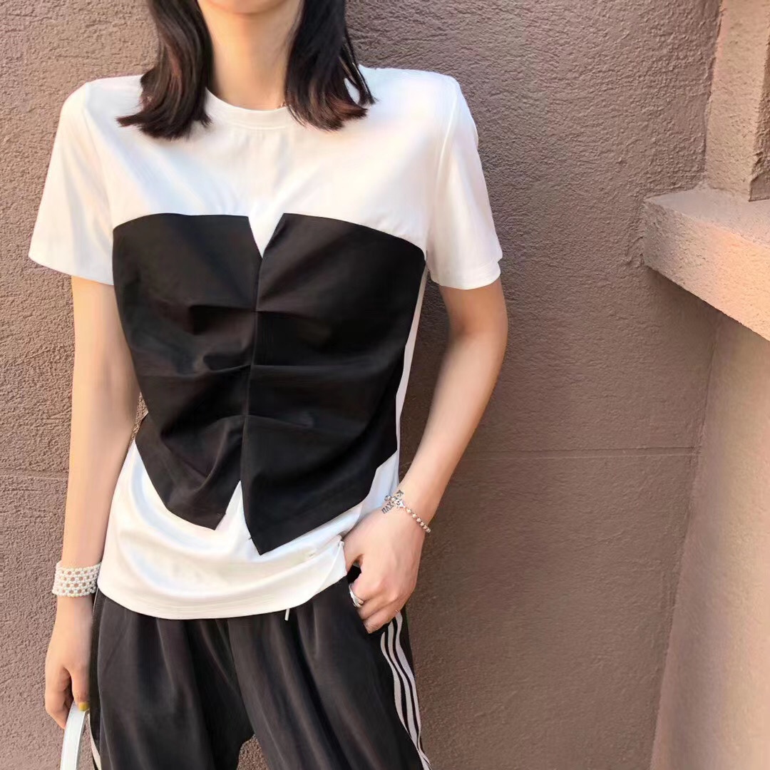 拼接上衣新款设计感女装休闲气质女士时尚女士潮款