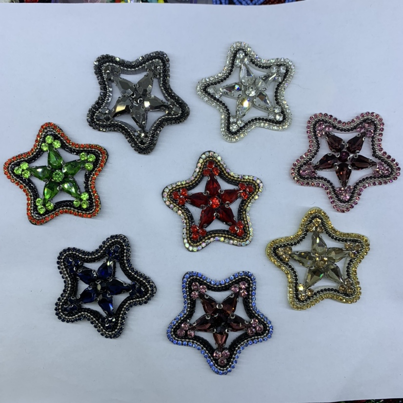 Explosive Clothing With Five-Pointed Rhinestone Diy Shoes, Clothing And Hat details Picture