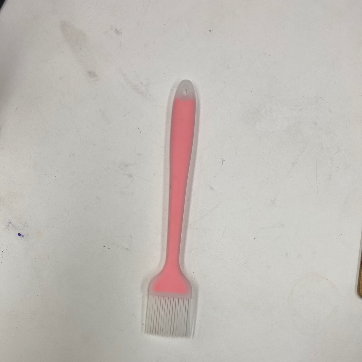 Close-up of Brush Bristles Applying Foundation