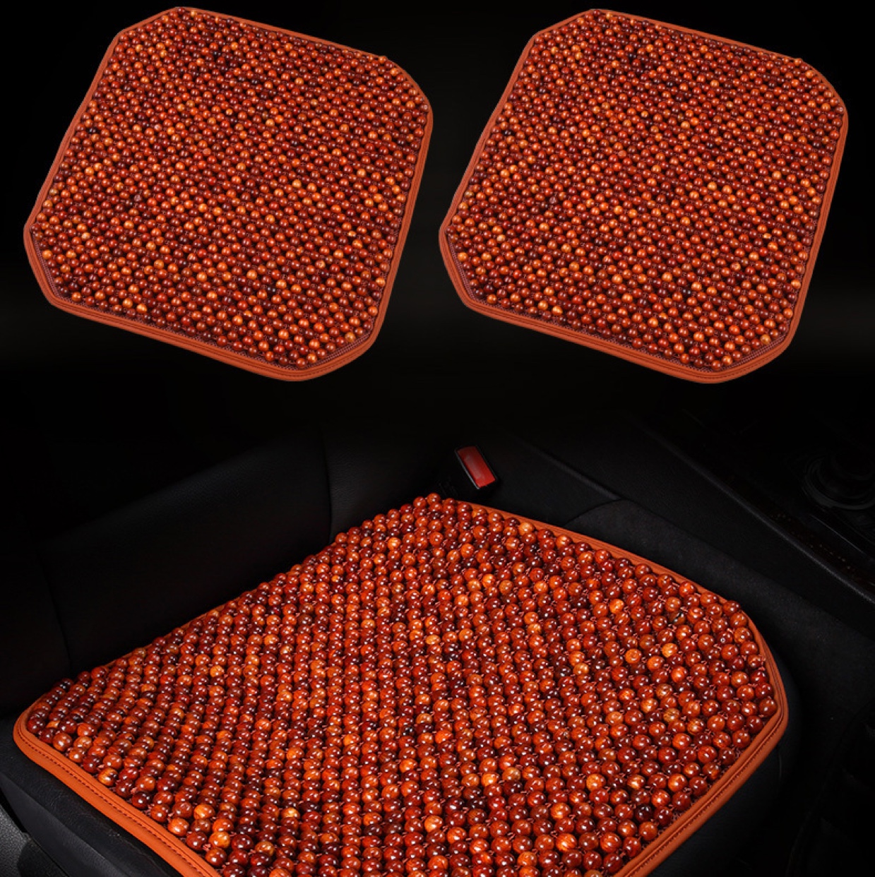 Car seat cushions, wood beads, rosewood, breathable, massage, anti-slip, office and home sofa seat cushions, cross-border export details Picture