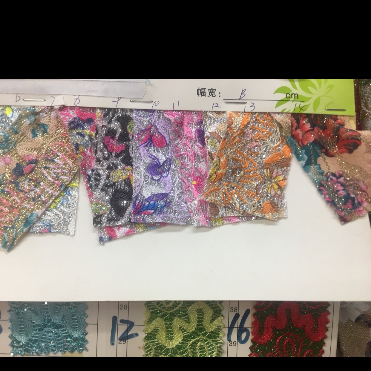 Butterfly flower mesh fabric combined with gold-sprinkled handicraft fabric Application Scenario