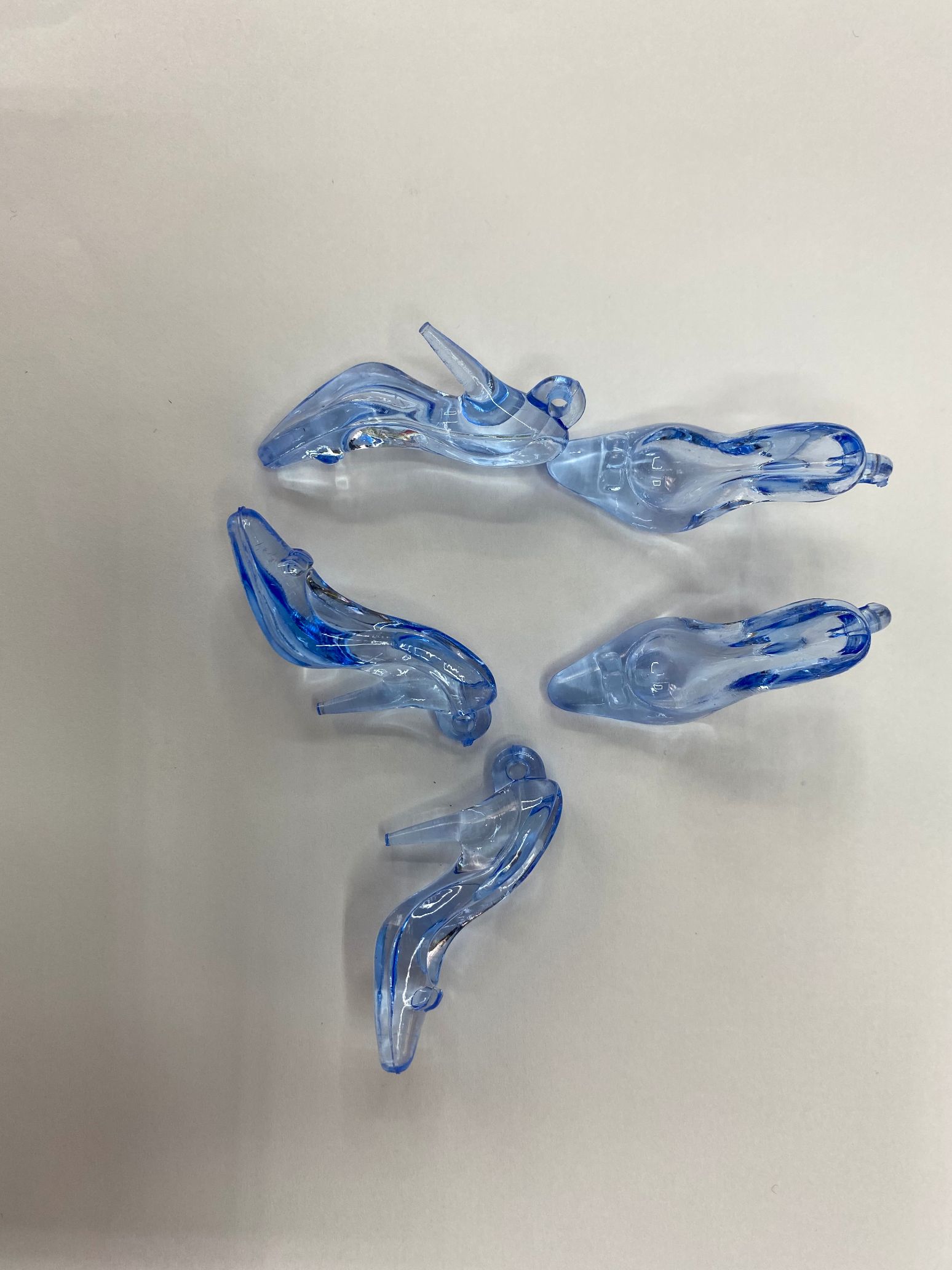 DIY jewelry accessories, colorful transparent acrylic plastic high heel pendants, hanging ornaments 1