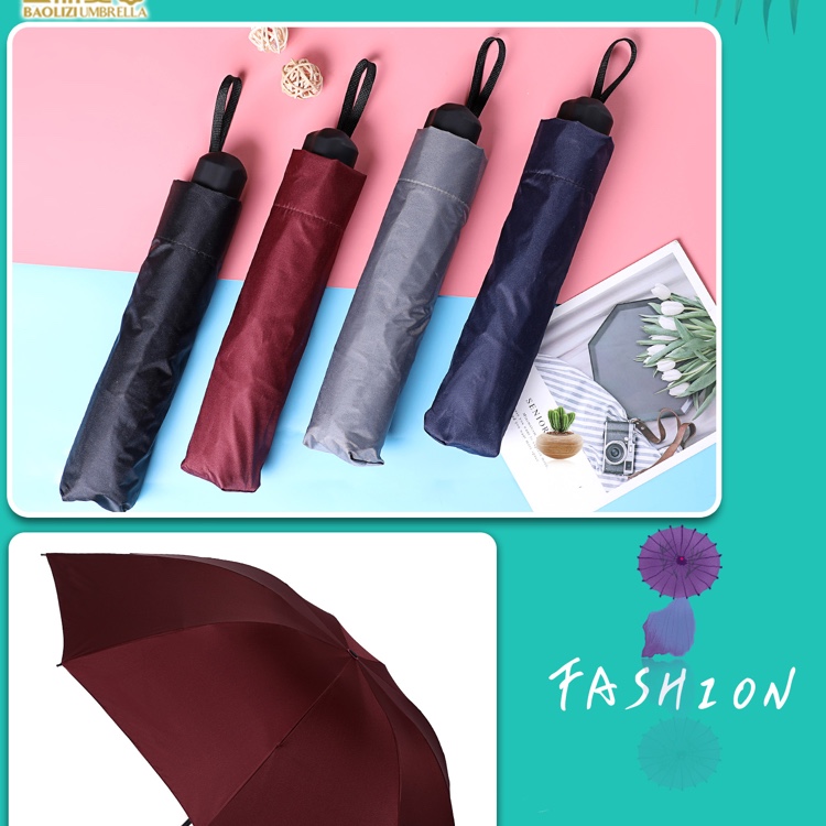 货号  3139E  人生感悟碰击黑胶三折伞