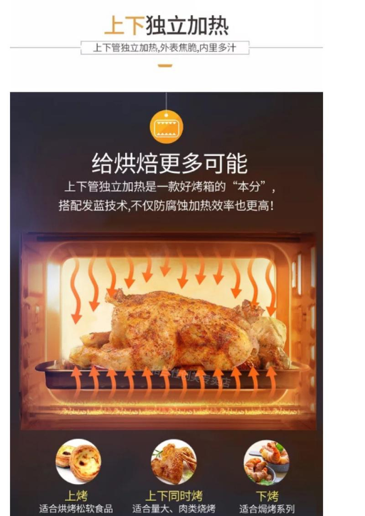 28l electric oven, multi-functional, mini and small for home baking, large capacity for baking cakes detail image 4