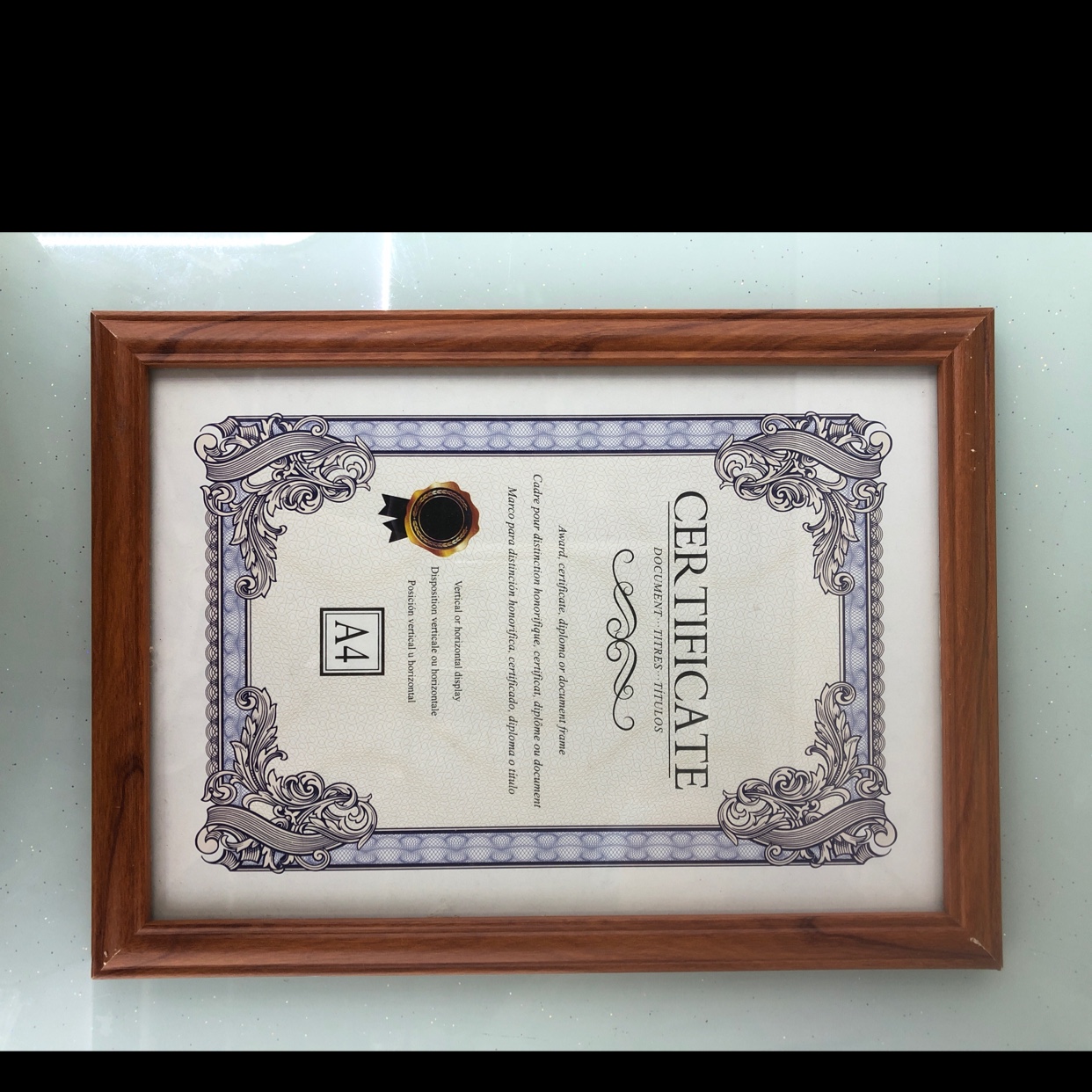 证件框A4相框文件框毕业证相框图