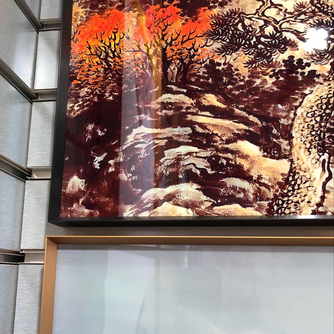 Lifan Painting ~ Aluminum Alloy Frame Crystal Porcelain Crystal Diamond Crystal Shell (Size Does Not Exceed 240-120 Can Be Made) Item Picture