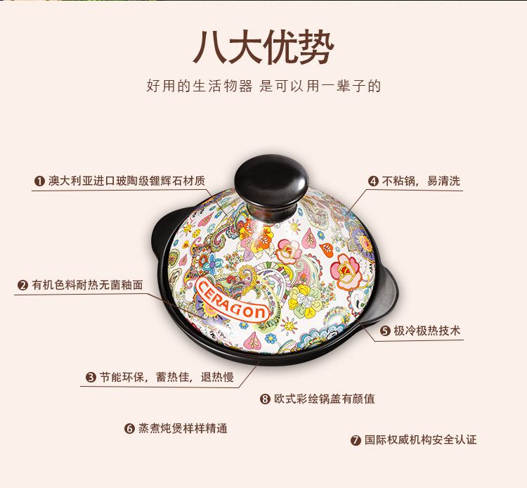 义乌好货-摩洛哥塔吉锅  2升 塔吉锅  家用燃气灶 耐高温