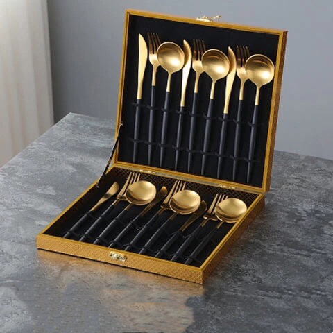 High-end 304 stainless steel knife and fork set, European-style Western dining tableware, household steak knife and fork set undefined
