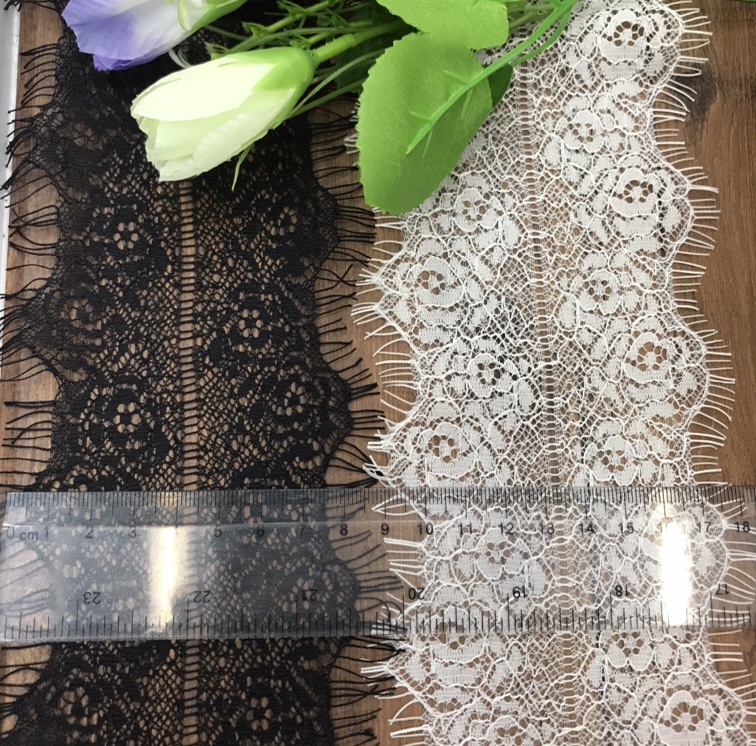 Lacy Eyelash Lace, Non-Elastic, Women's Underwear Accessories, Nylon Soft, Manufacturers Direct Supply, Black And White Spot Other Colors Can Be Customized. details Picture
