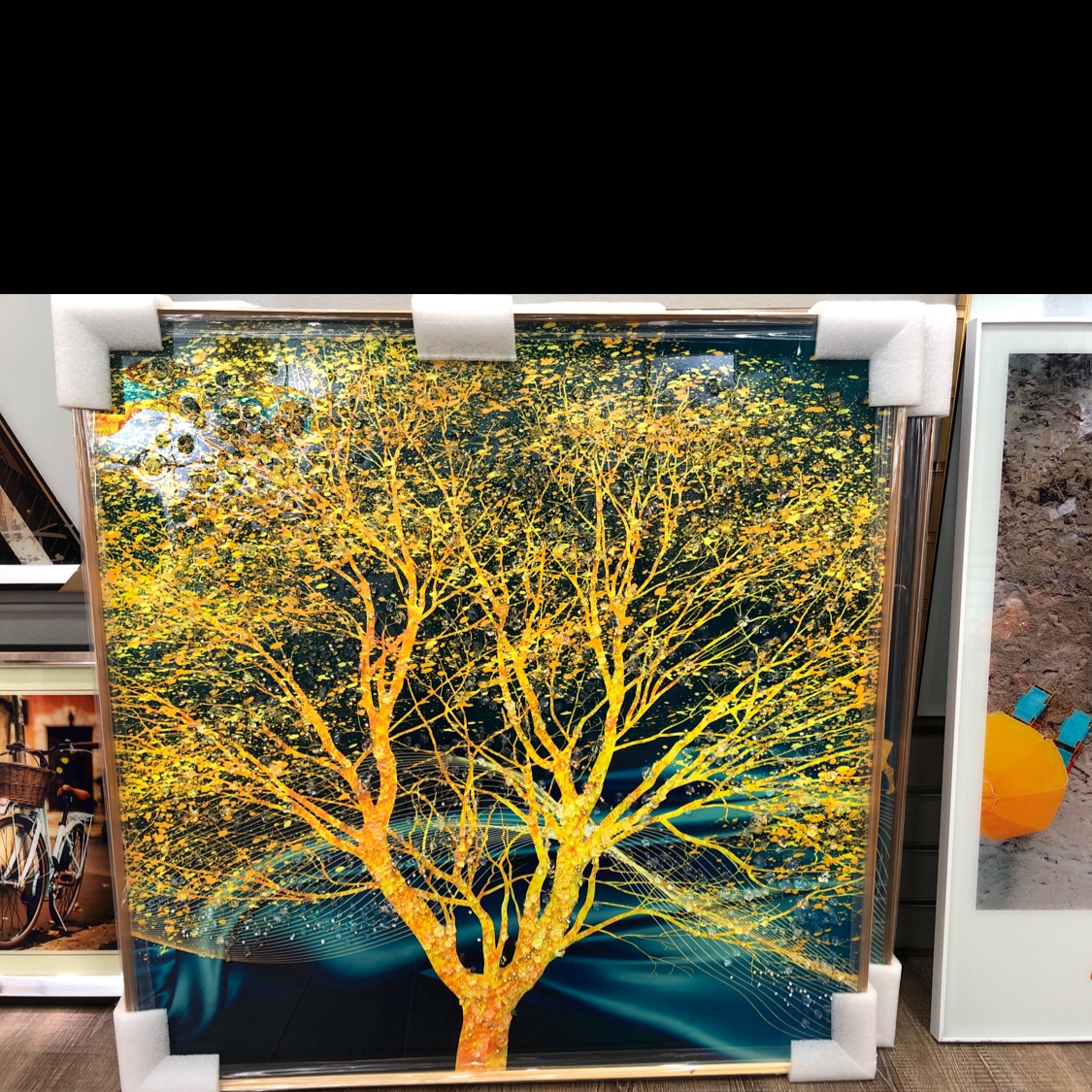 Modern style lifan crystal painting aluminum alloy frame decorative painting thumbnail