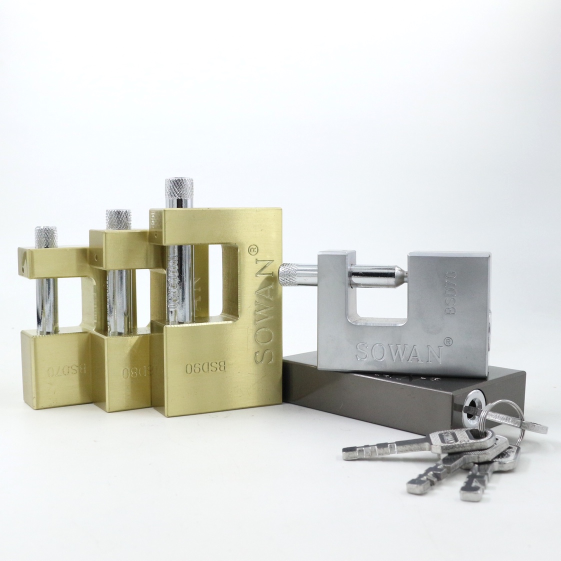 Padlock rectangular lock beam lock manganese steel lock beam full copper core padlock anti-theft shear can be customized brand LOGO manufacturers direct sales thumbnail