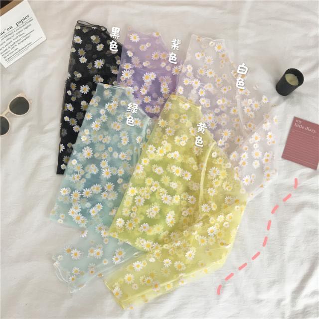 Daisy mesh headwear fabric for clothes
