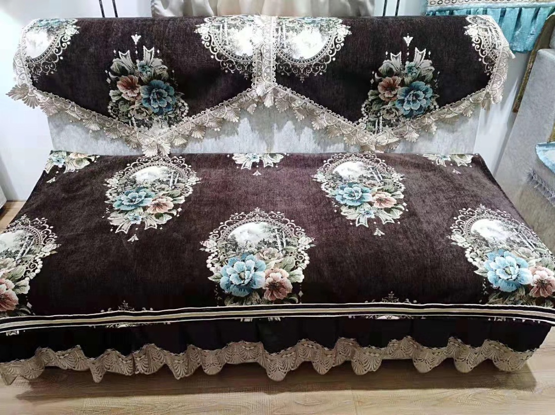 High-end Chenille sofa cushions 90*90 in coffee color