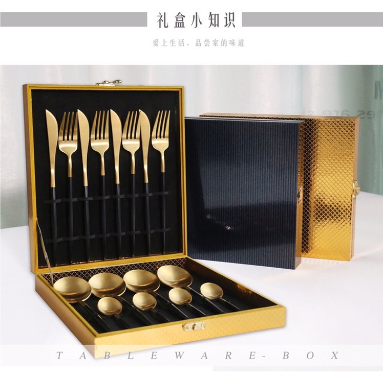High-end 304 stainless steel knife and fork set, European-style Western dining tableware, household steak knife and fork set details Picture