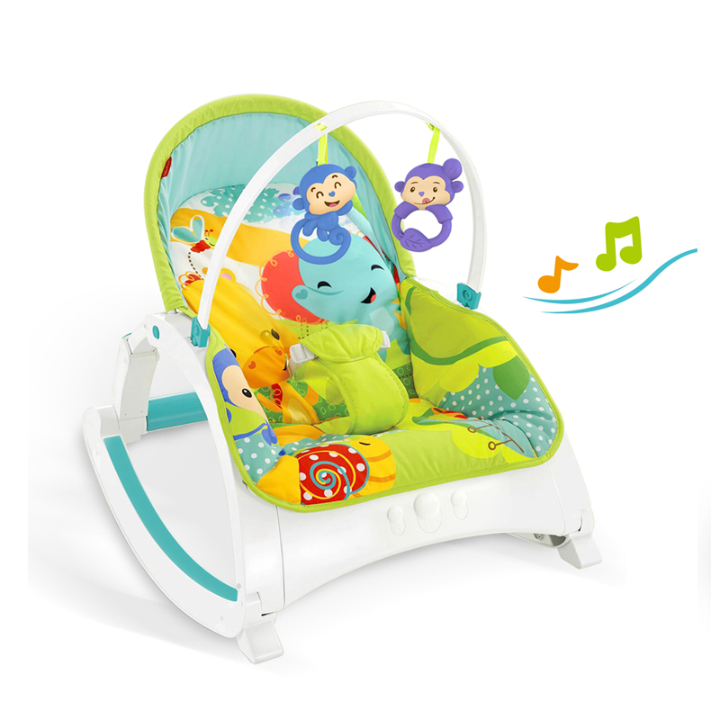 可收纳婴儿安抚摇椅 宝宝音乐振动摇椅 多功能儿童摇床详情图2