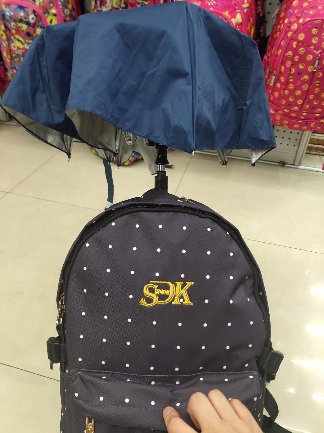 The newly developed umbrella backpack in 2020 is a great backpack for business trips with kids detail image 5