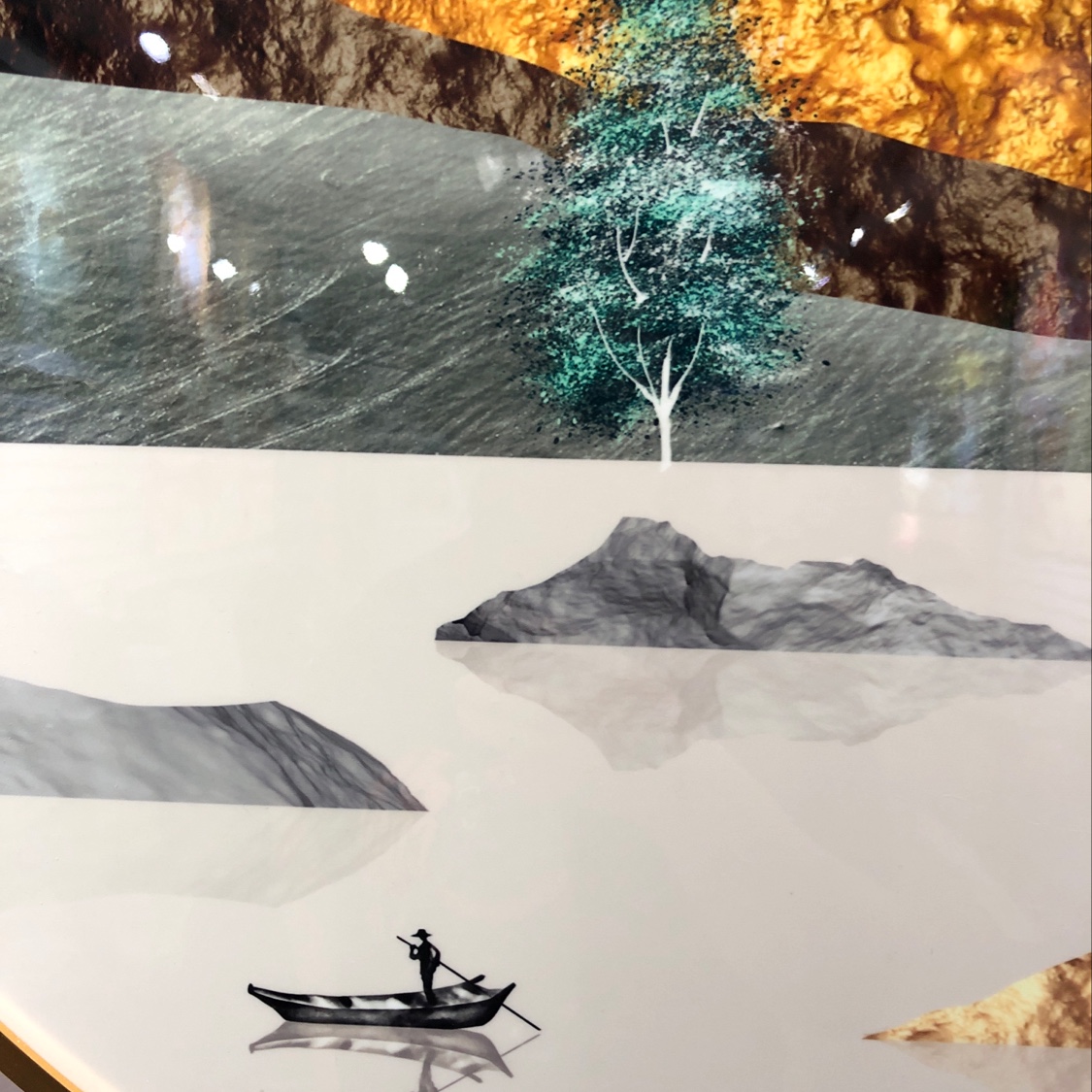 Lifan Painting ~ Round ⭕️ Crystal Porcelain Crystal Diamond Crystal Shell (Aluminum Alloy Frame) Specification drawing
