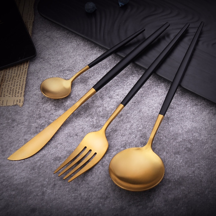 High-end 304 stainless steel knife and fork set, European-style Western dining tableware, household steak knife and fork set undefined