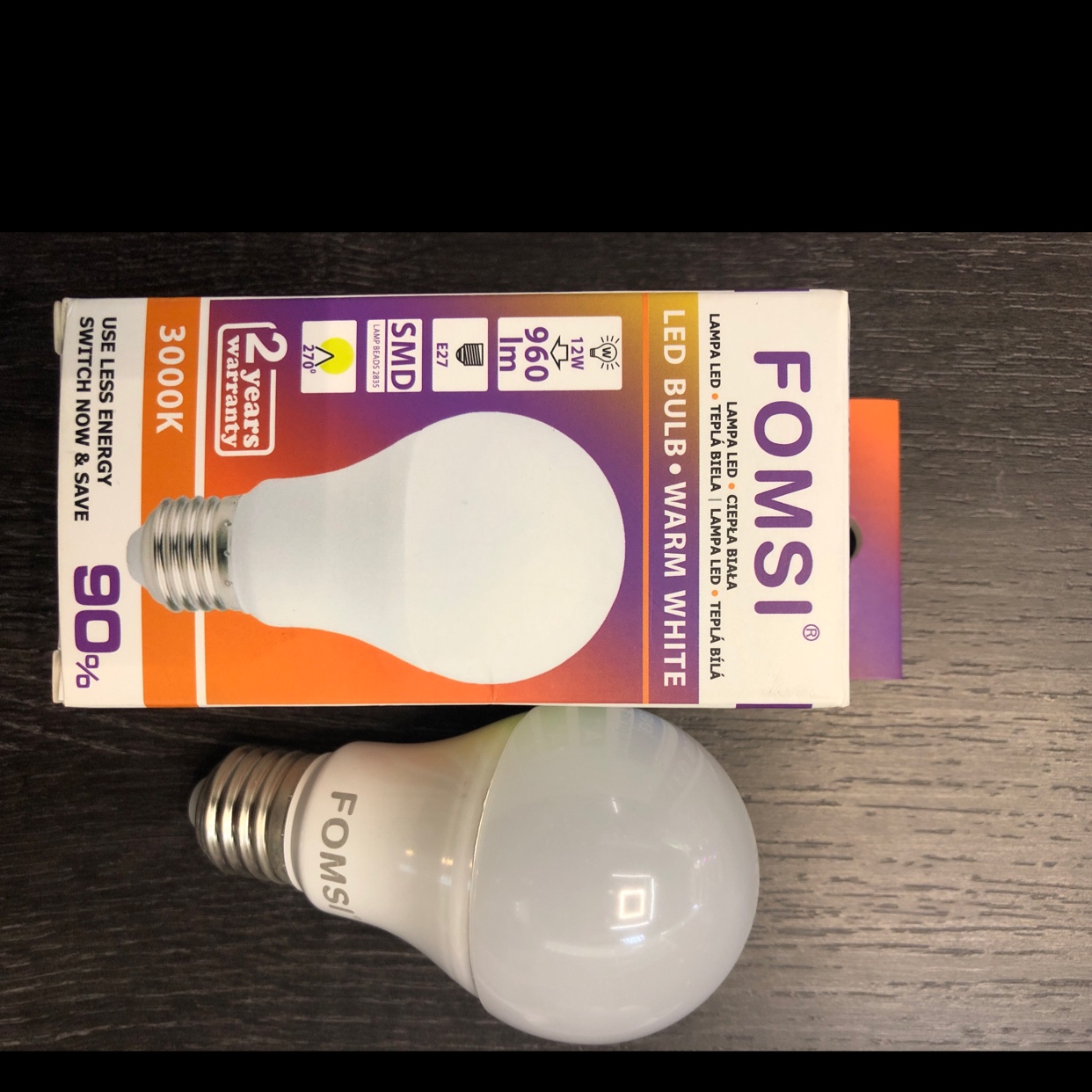LED bulb energy-saving home lighting plastic package aluminum screw A60D 12W bulb thumbnail