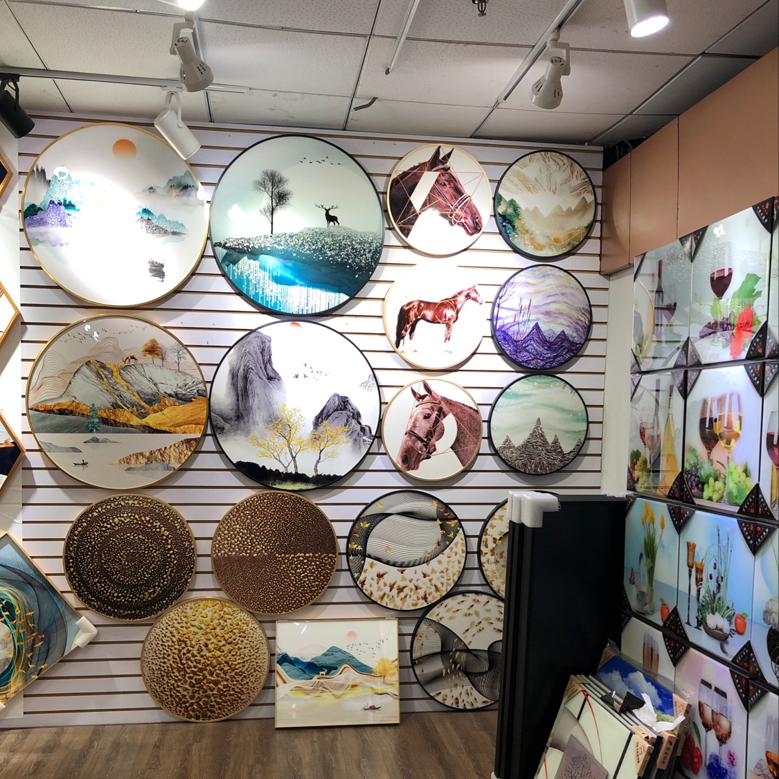 Lifan Painting ~ Round ⭕️ Crystal Porcelain Crystal Diamond Crystal Shell (Aluminum Alloy Frame)