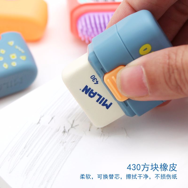 MILAN Eraser with Brush MIMO Little Monster Creative Fresh Eraser Cleaning Brush 2-in-1 Specification image