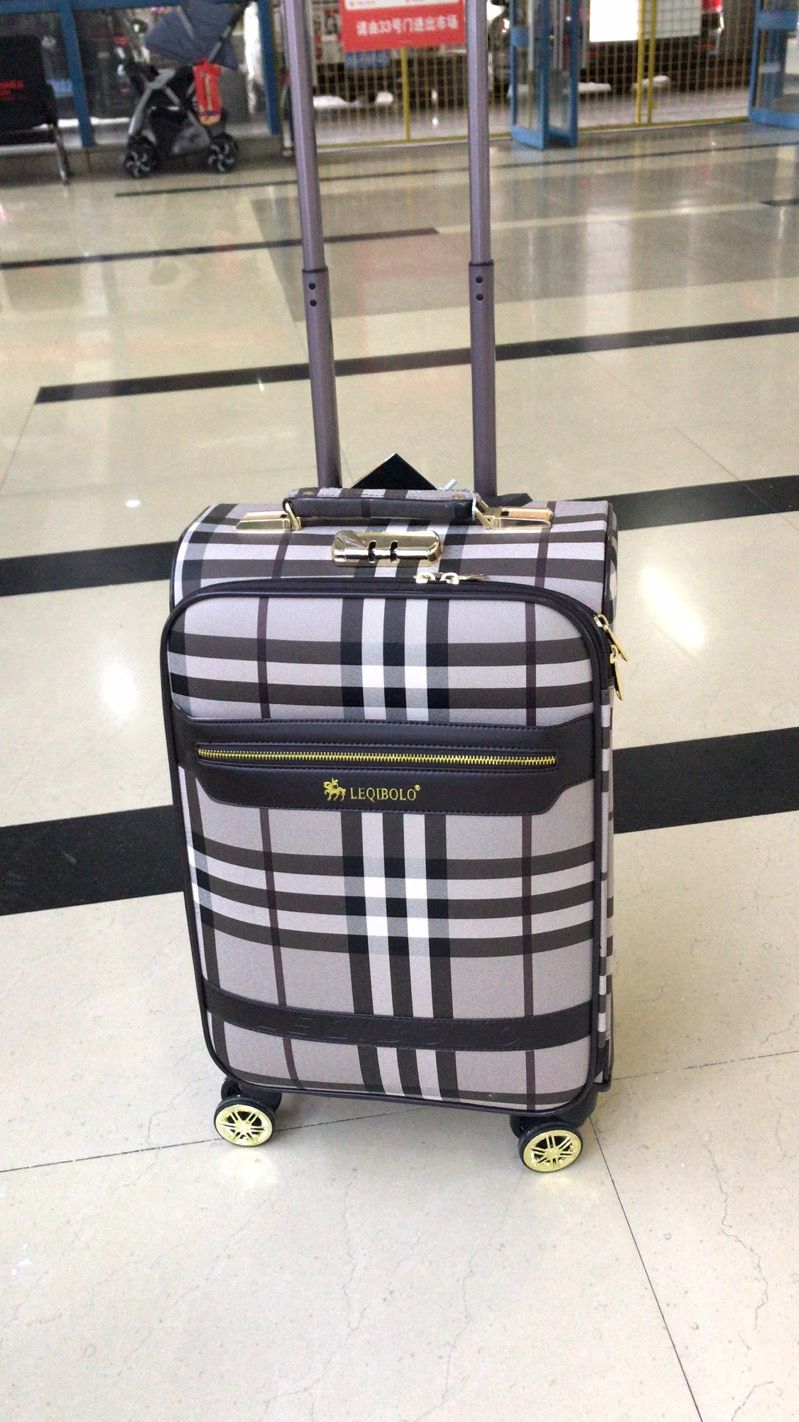 PU拉杆箱万向轮密码锁静音登机箱旅行箱行李箱20寸一件图