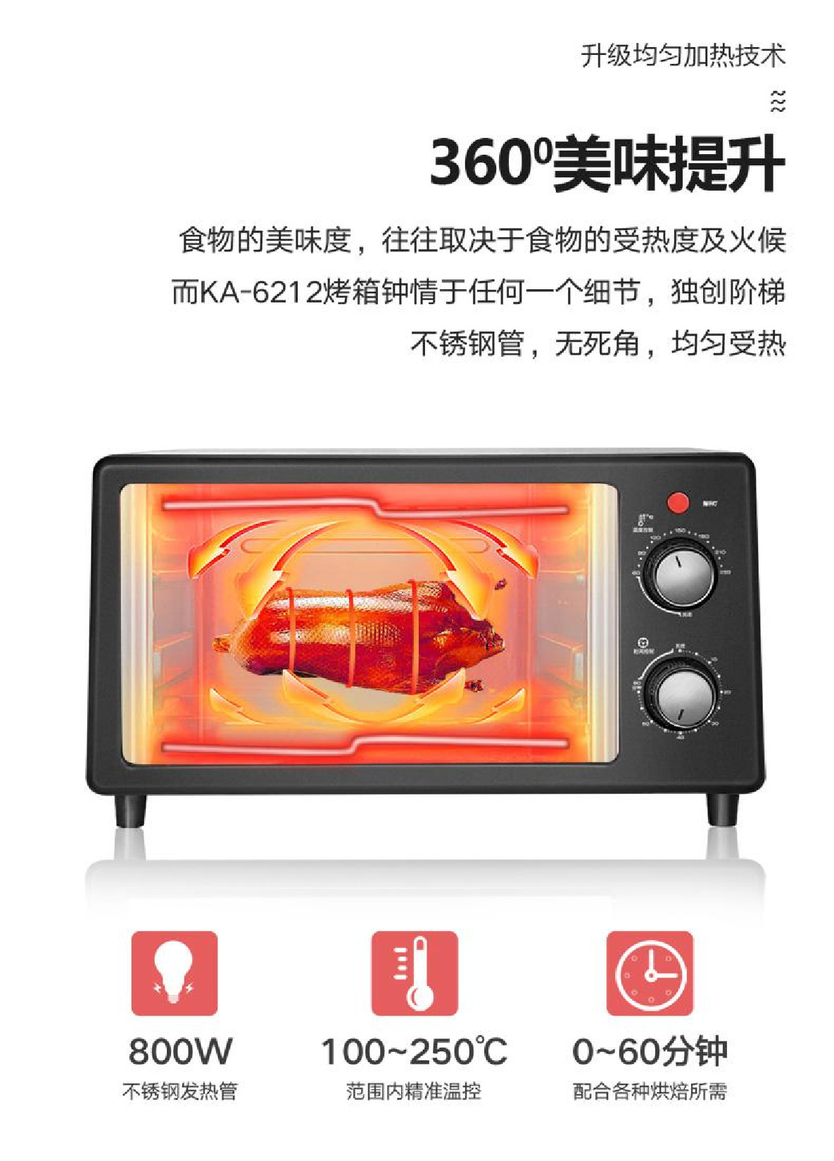 12L mini multi-functional fully automatic household baking oven, household baking machine, small oven pic 4