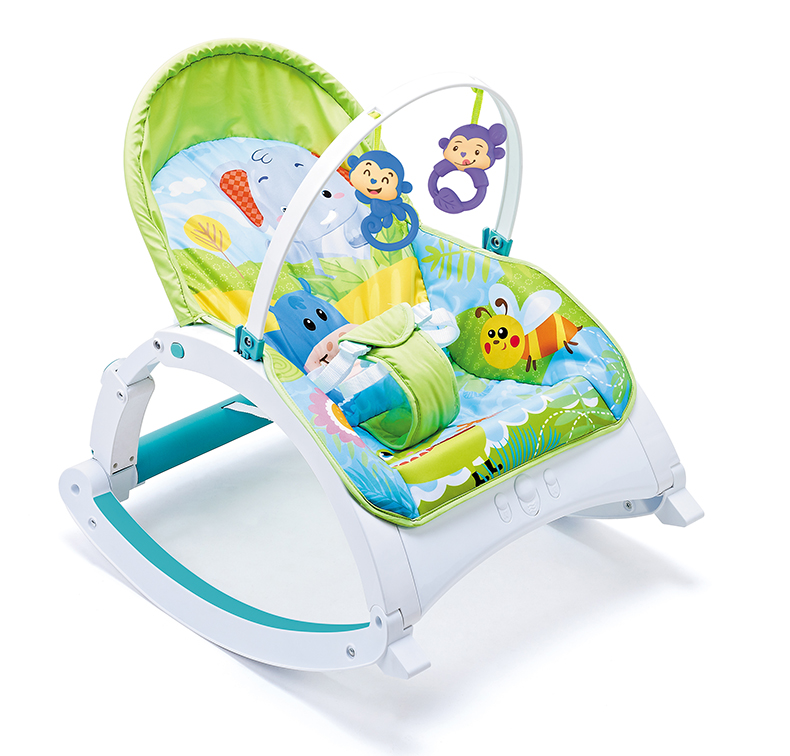 可收纳婴儿安抚摇椅 宝宝音乐振动摇椅 多功能儿童摇床详情图1