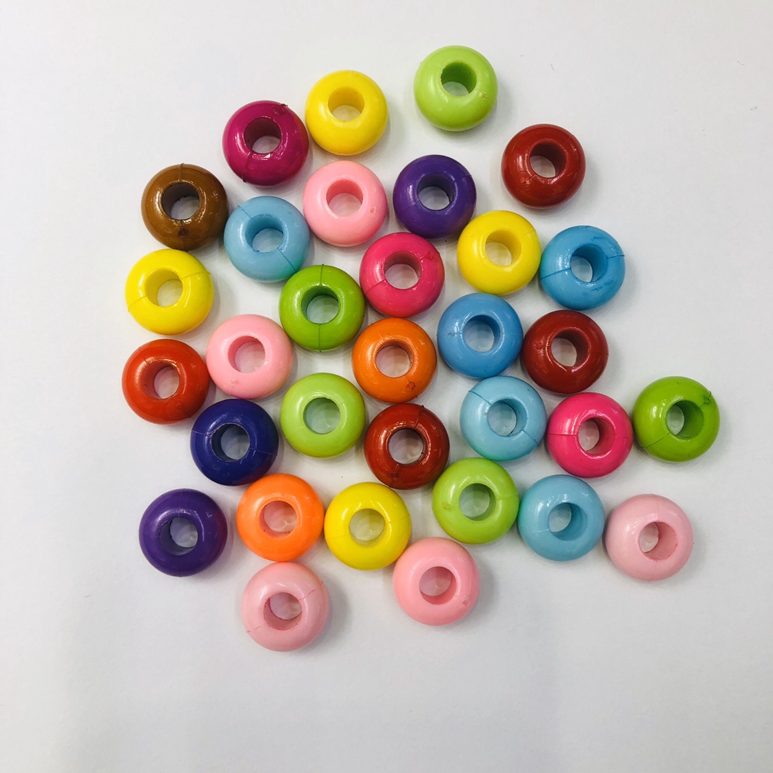 厂家直销车轮实色珠diy配件14mm 18mm