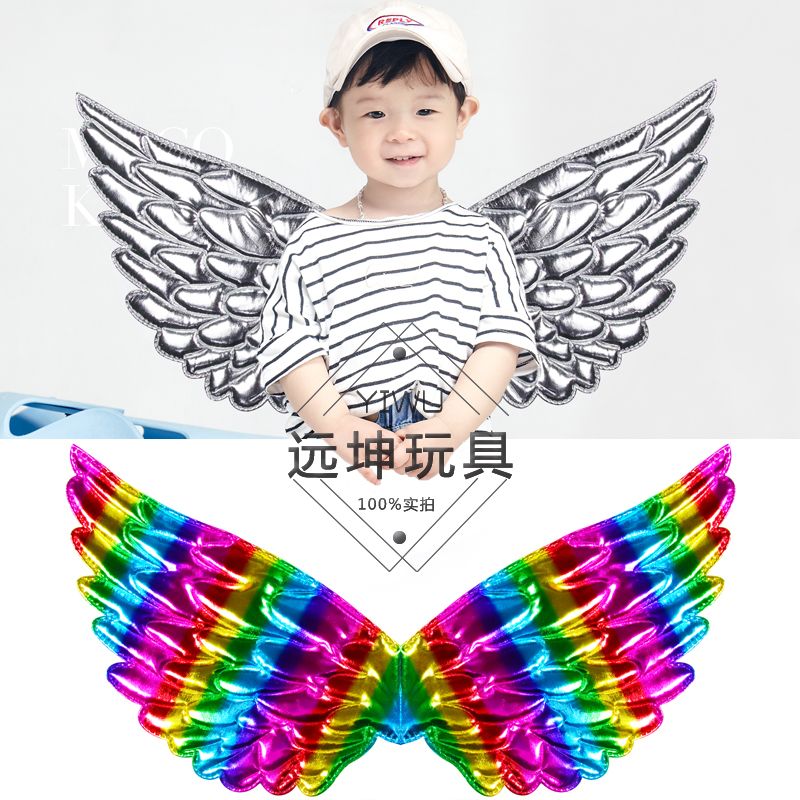 2020新品儿童派对用品演出服装道具精灵天使蝴蝶翅膀彩色节日装扮