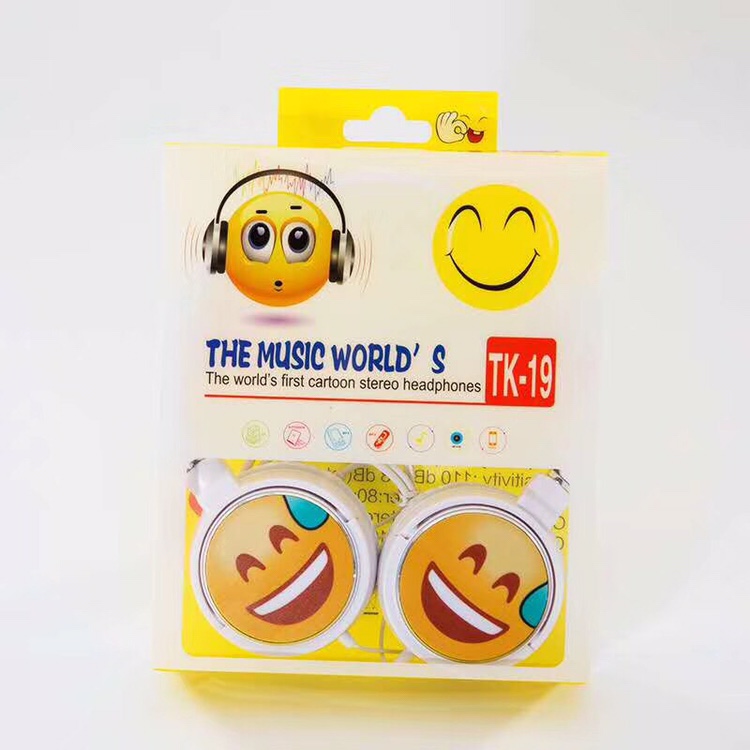 唐卡卡通头戴式耳机表情水果动物图案DIY订制logoTK-19详情图6