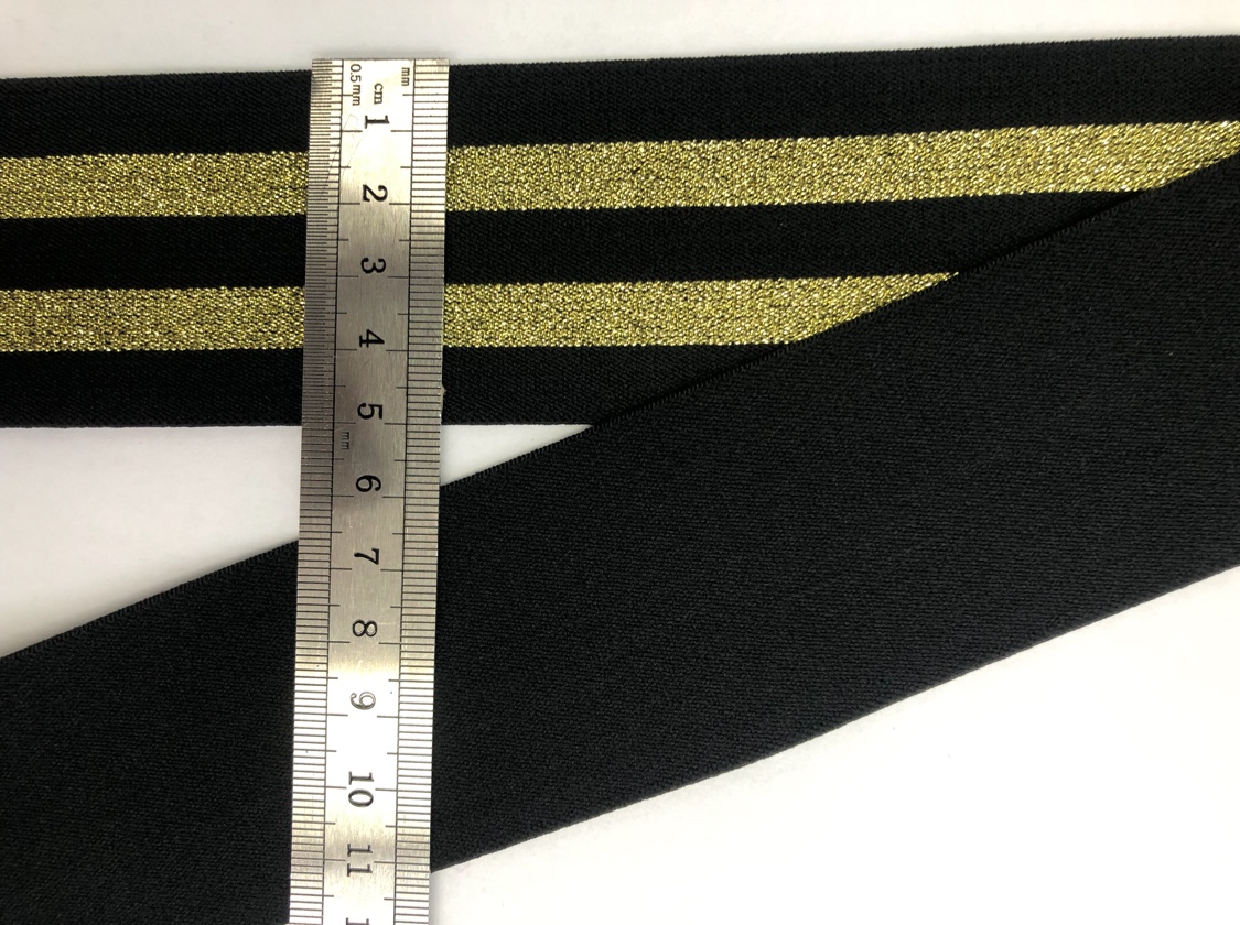 5.0CM黑底黑葱带