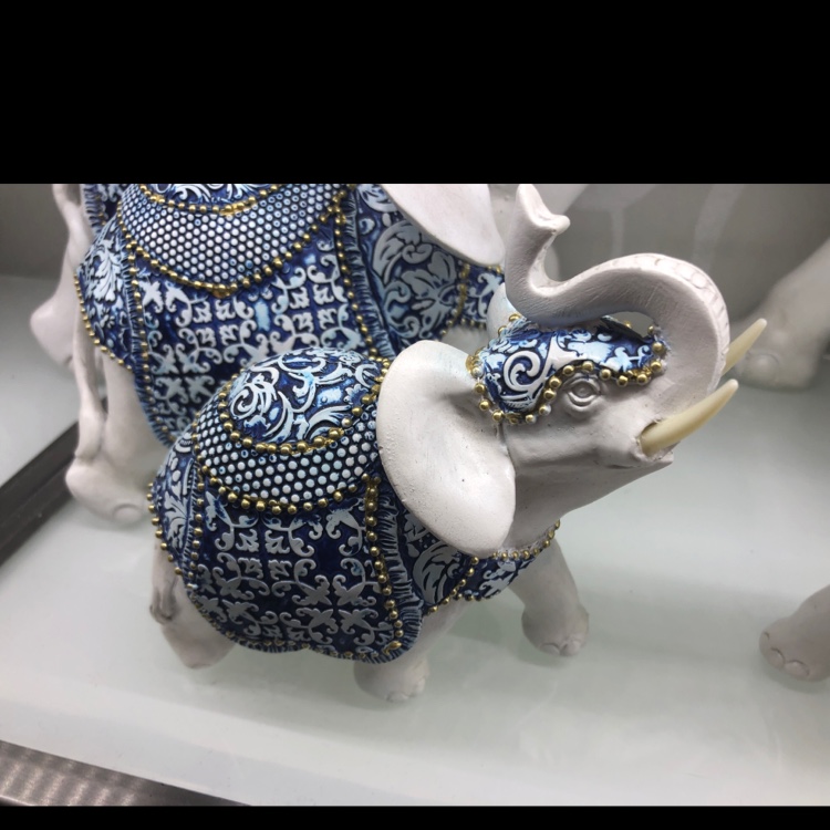 Resin handicraft elephant flower carving decoration craft gift thumbnail