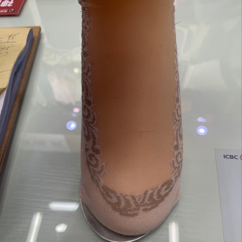 水晶棉底丝袜细节图