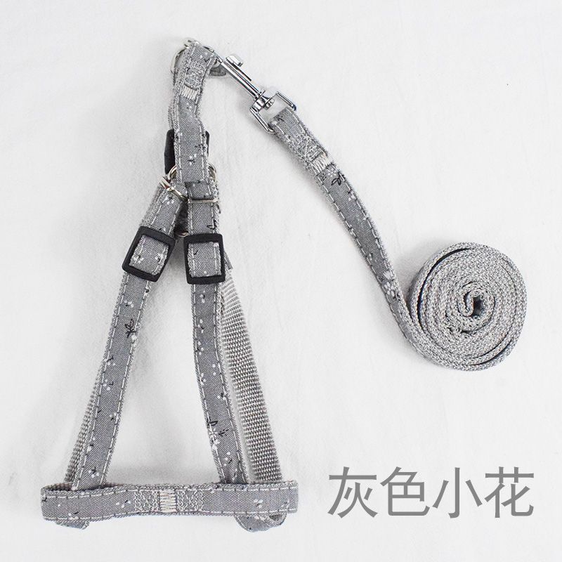 新款宠物牵引绳尼龙印花胸背带遛狗绳牵引绳子狗狗胸背带批发厂家详情图8