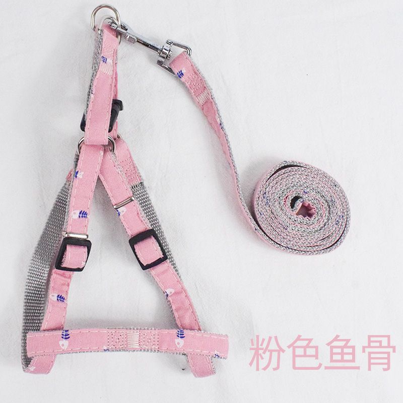 新款宠物牵引绳尼龙印花胸背带遛狗绳牵引绳子狗狗胸背带批发厂家详情图7