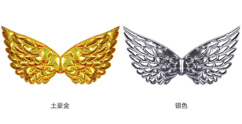 2020新品儿童派对用品演出服装道具精灵天使蝴蝶翅膀彩色节日装扮详情图3