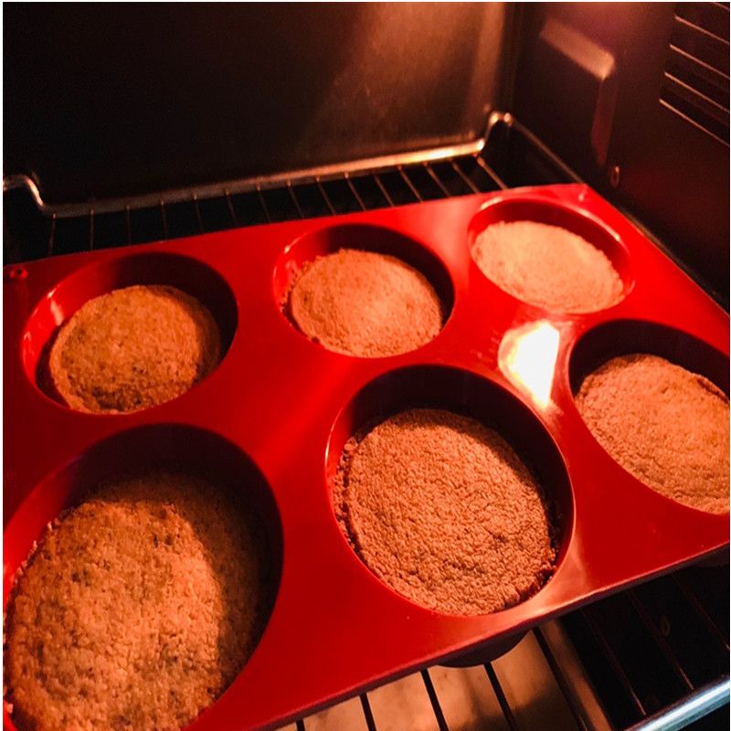 超人气黄油饼干硅胶模具圆形蛋糕 6连硅胶烤模具烘焙网红烤盘详情图2