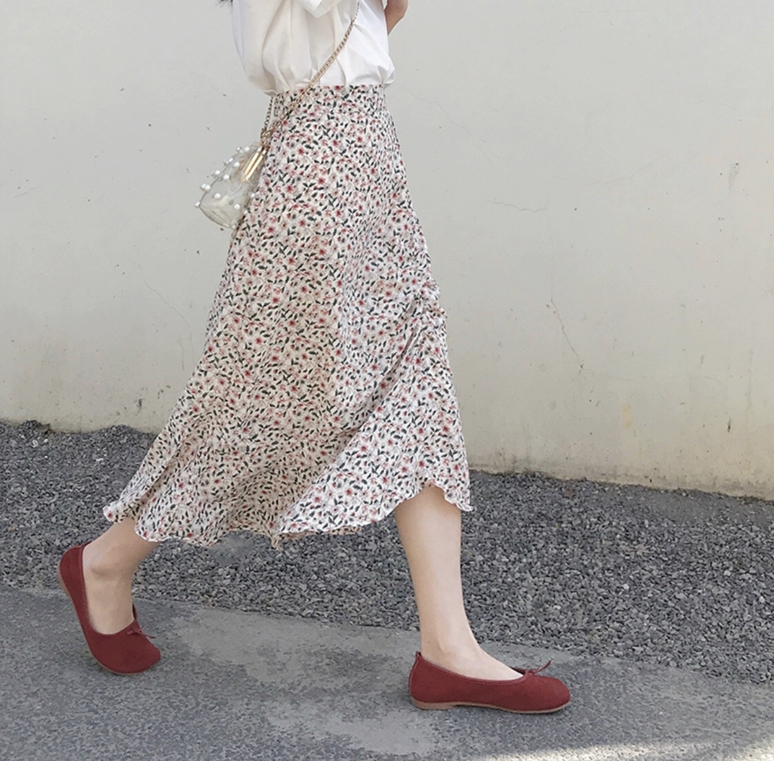 韩国长裙·大摆裙·雪纺纱·均码·适合80~140斤，年龄17~60岁·细节图