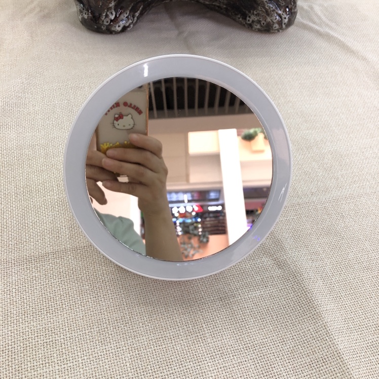 可折叠化妆镜带灯led台式桌面镜学生便捷补光美妆宿舍镜子