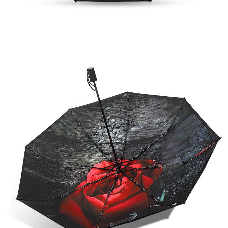 太阳伞女防紫外折叠抗风晴雨两用遮阳防晒雨伞。产品图