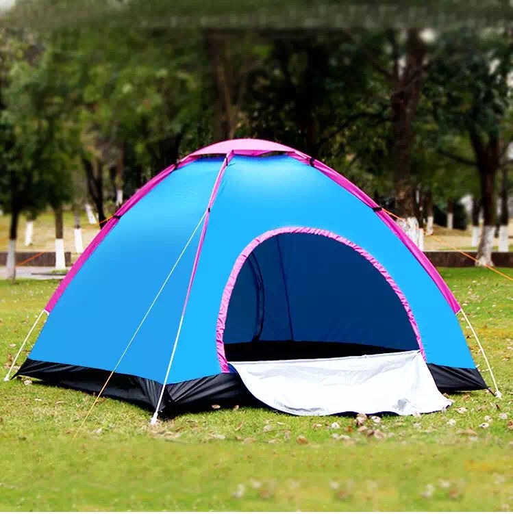 Outdoor automatic camping tent for two people, double-door portable tent, 2-second quick opening and throwing tent