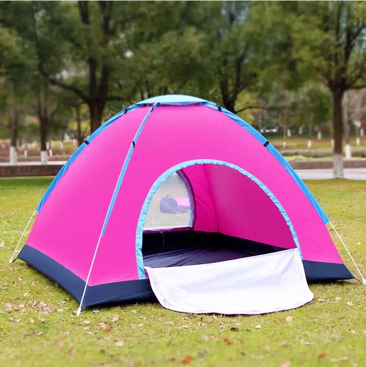 Outdoor automatic camping tent for two people, double-door portable tent, 2-second quick opening and throwing tent Item Picture