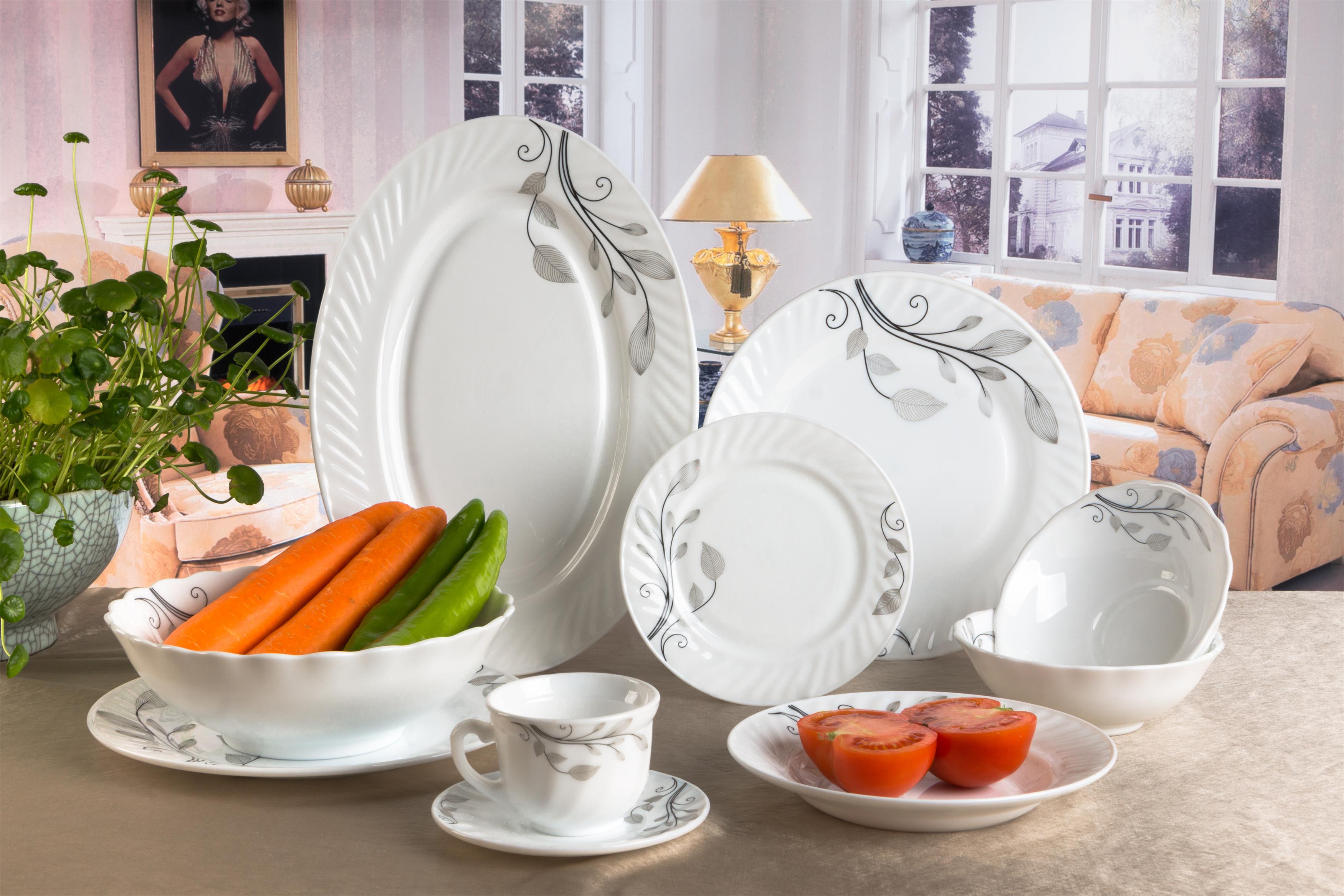 Yiwu Good Goods Microwave Oven heat-resistant Glass Tableware Supplement Tableware 46pcs dinner set pic 1