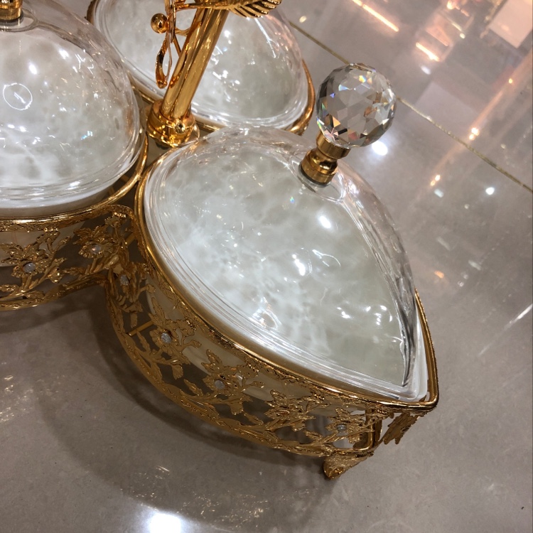 欧式镀金水果盘干果盘摆件外贸产品图