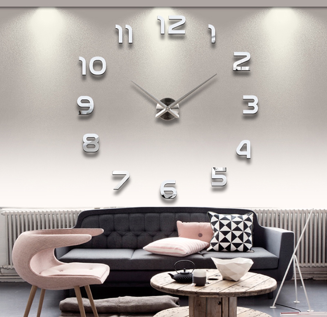 3D creative DIY wall wall clock European simple atmospheric clock thumbnail