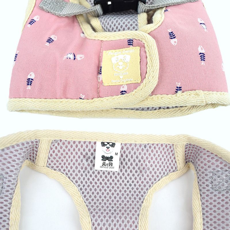 Direct sales of Korean-style square printed breathable pet leashes and dog leashes from the manufacturer Application Scenario