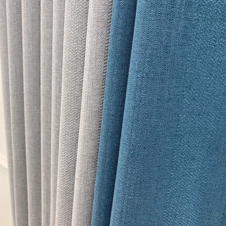 Thickened Cocoa Cotton Plain Splicing Is Suitable For Living Room Bedroom Dormitory Curtains details Picture