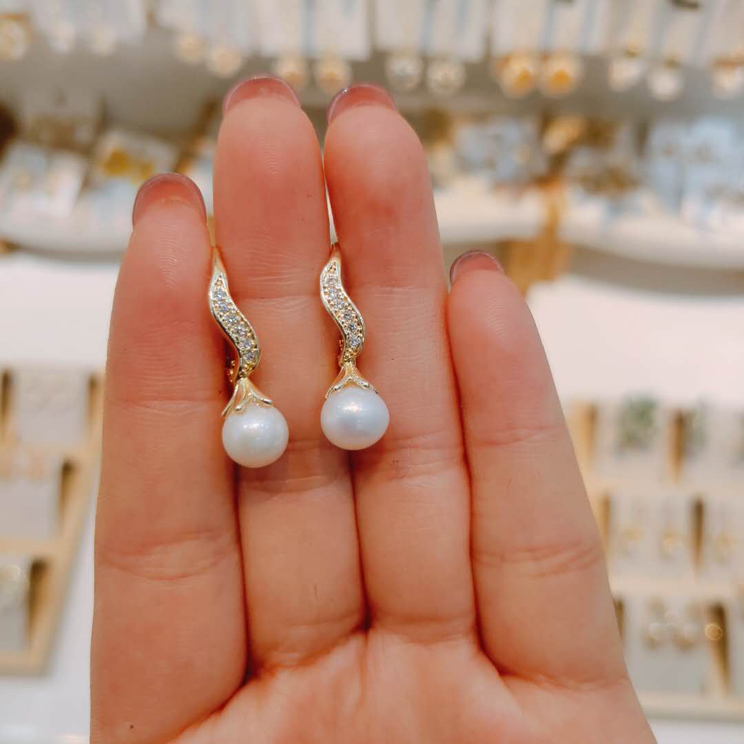 Yiwu Selection Fordora new versatile delicate pearl ear-buckle natural freshwater pearl
