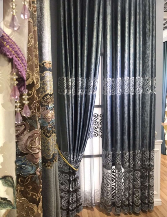 电雕绒布绣花双层